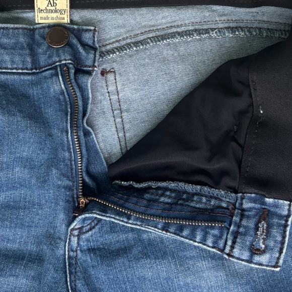 Democracy Flare Jeans Womens 10P Blue Ab technology Scalloped Frayed Hem - Picture 4 of 7